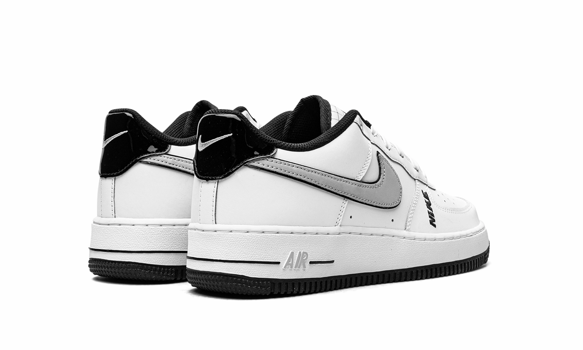 AIR FORCE 1 LV8 GS "Motocross White Grey Black" Minimalist Aesthetic Club Hike