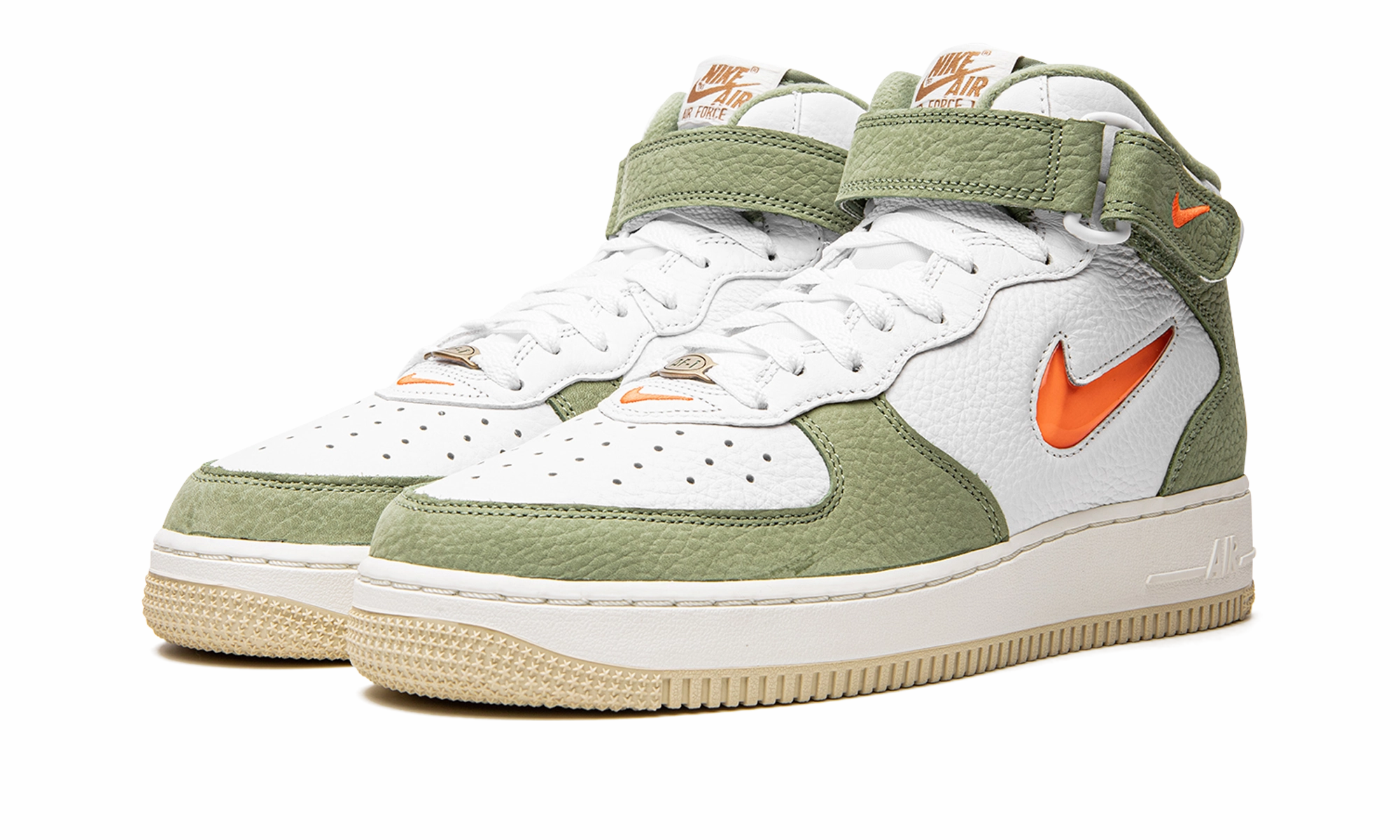 Long Travel Gentle Step Air Force 1 Mid QS "Jewel Oil Green"