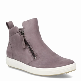 Weatherproof Seam Reinforced Form Morning Walk ECCO Women's Soft 7 Zip Bootie Gray