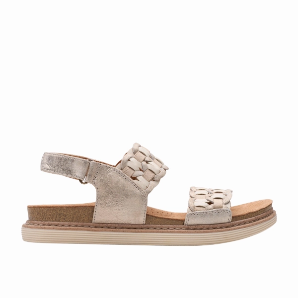 Clarks Women's Arwell Glide Wide Metallic Lightweight EVA Midsole Quick Match