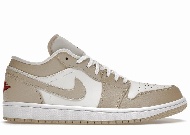 Ultra-soft traction Jordan 1 Low Se Sail Rattan University Red