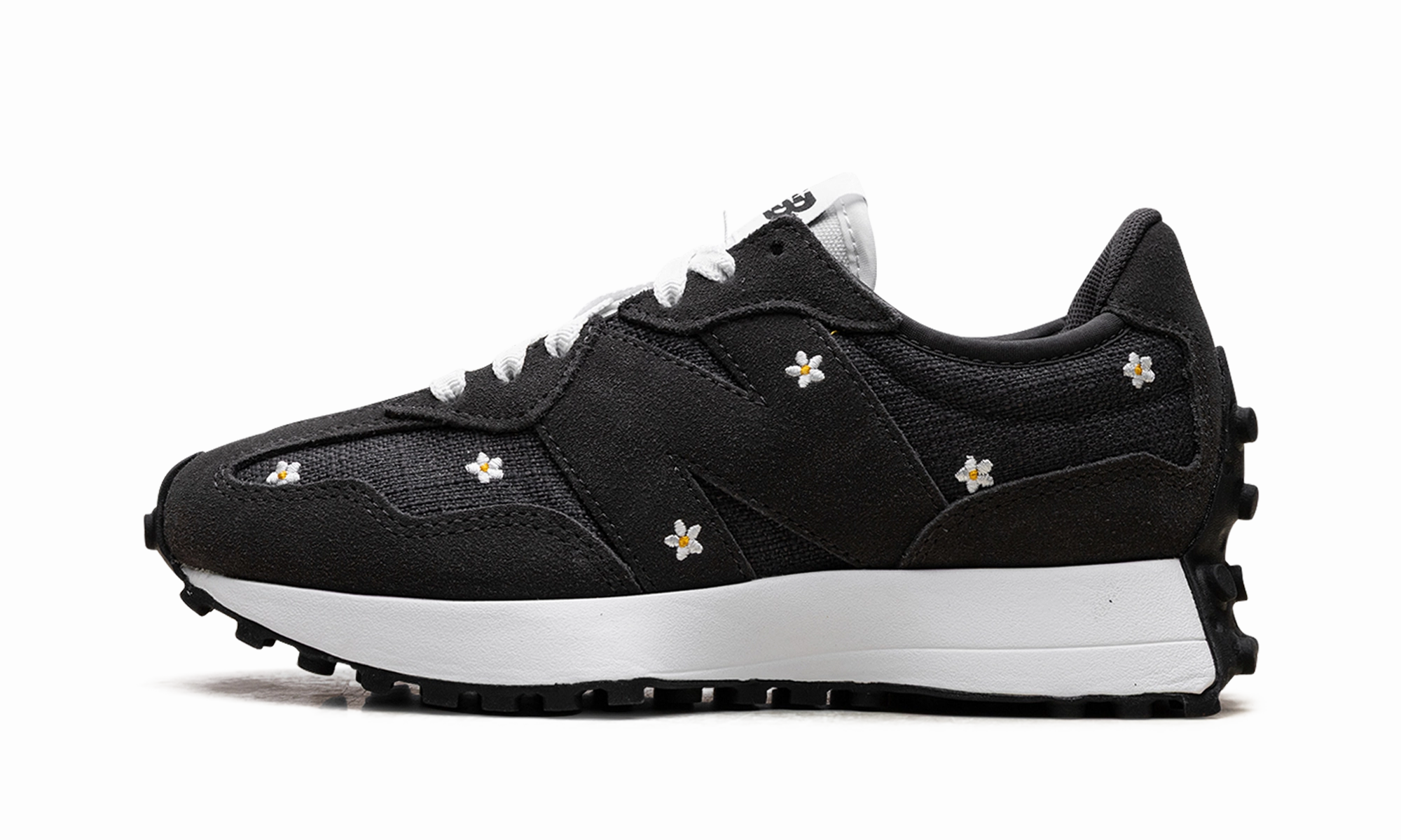 arch - cup running wear 327 WMNS "Black Cement Floral Embroidery"