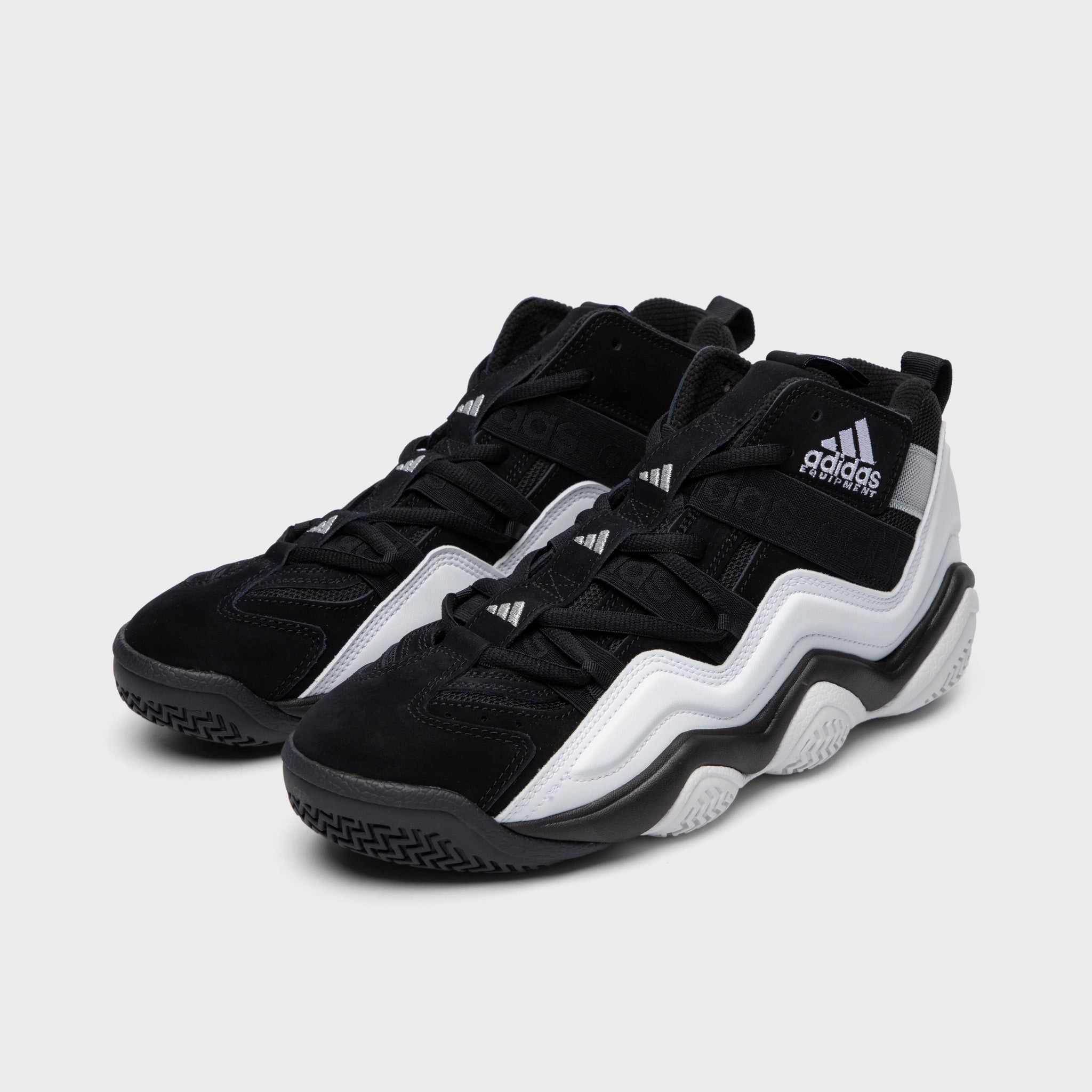 adidas Originals Top Ten 2000 Core Black / Cloud White - Silver Metallic Padded Power