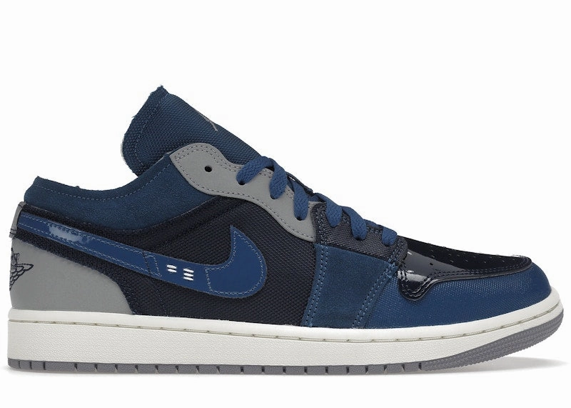 Jordan 1 Low Se Craft Obsidian French Blue Ashen Slate White Durable Build Flexible Torsion Bar