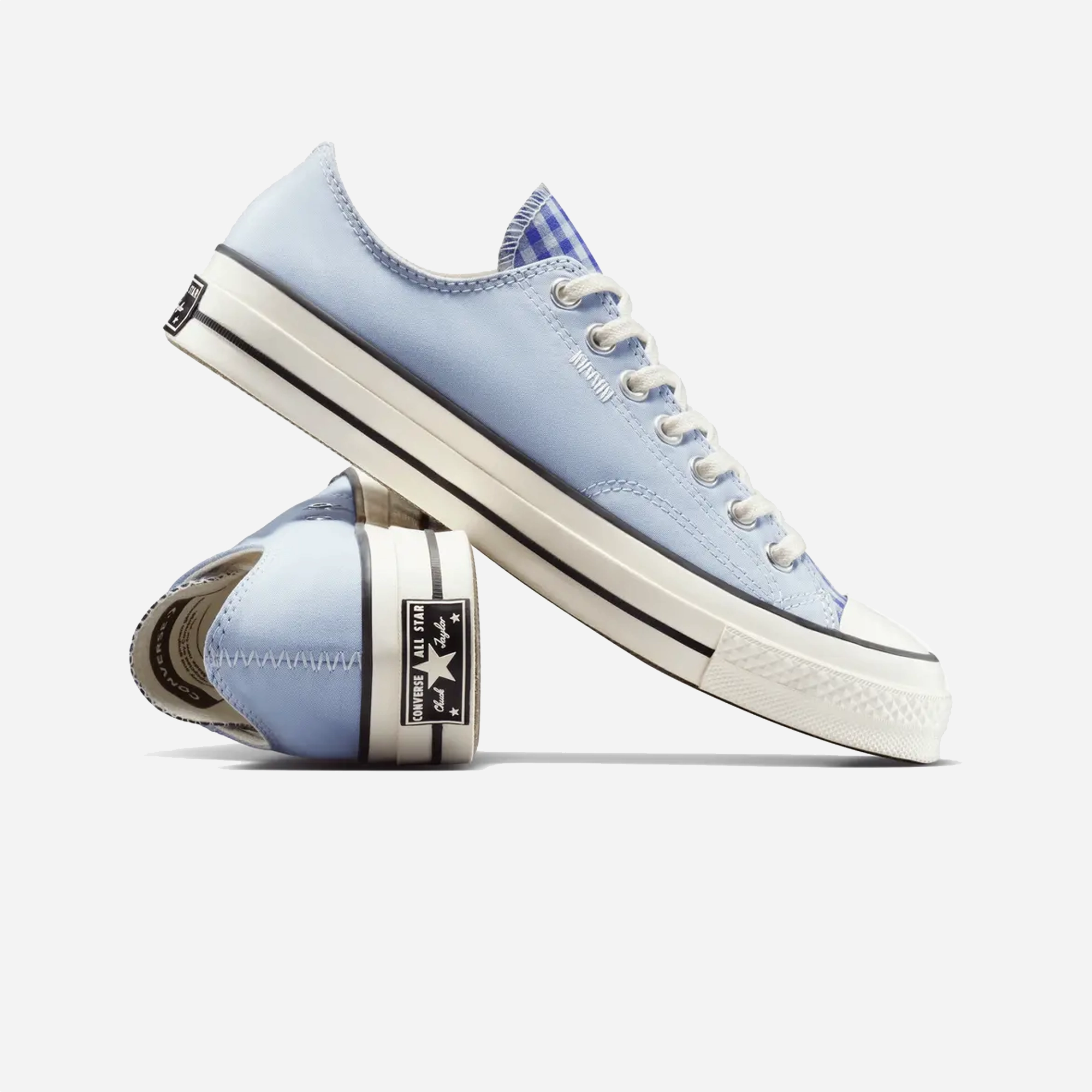 Converse | UPCYCLE CHUCK 70 CHAMBRAY & GINGHAM { BLUE Urban Flex Snug Ankle Hugger