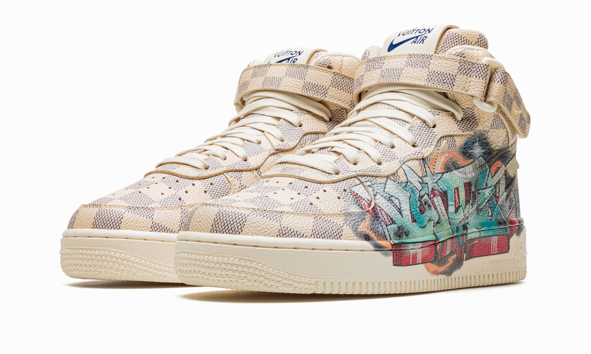 Louis Vuitton Air Force 1 Mid "Virgil Abloh - Graffiti" quick dry Valley Step
