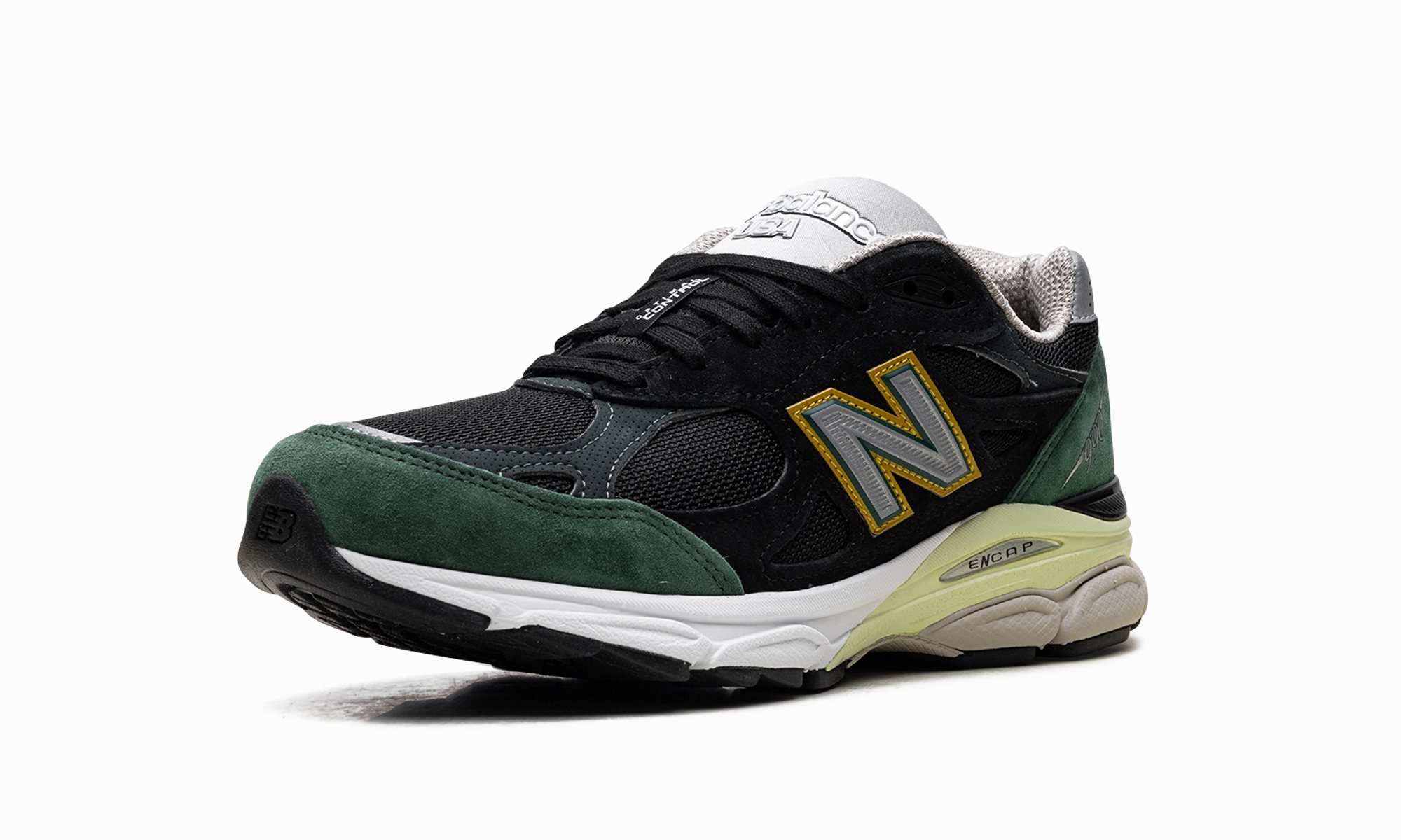 990v3 "Black / Green" SyntheticLeather impact - protection shoes