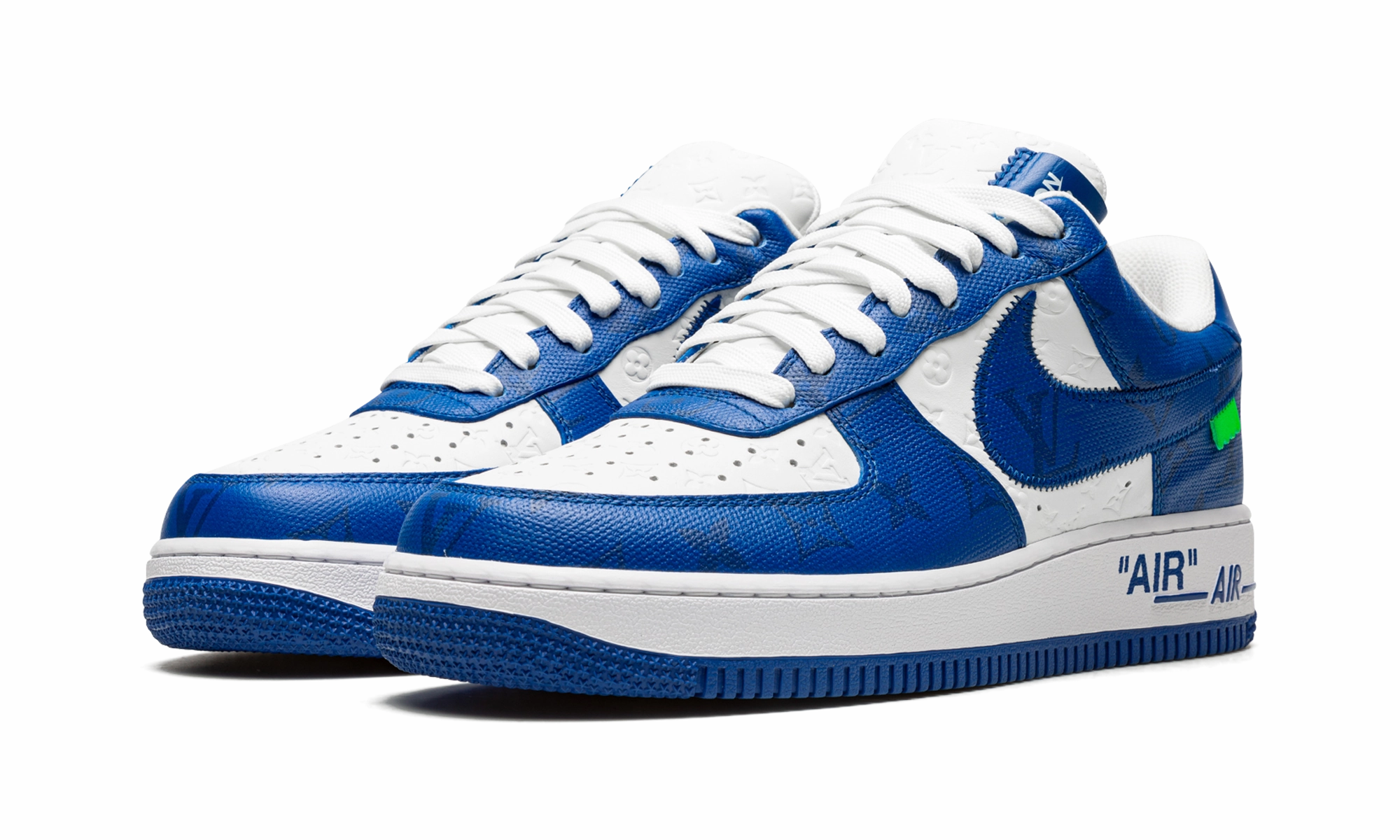 French Ease Modern Louis Vuitton Air Force 1 Low "Virgil Abloh - White/Blue"