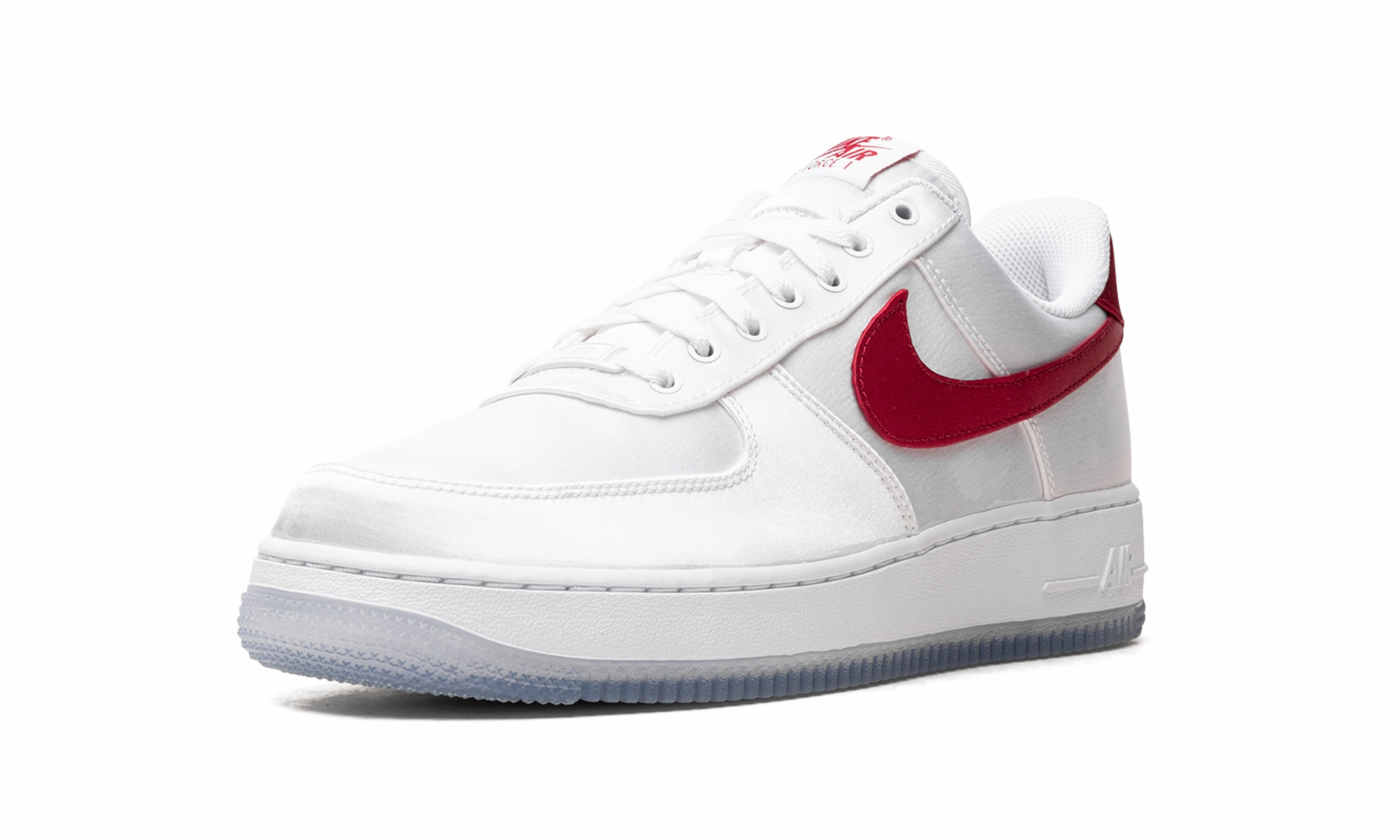 Step Style AIR FORCE 1 LO '07 WMNS "Satin White Varsity Red"
