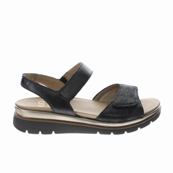 Fidelio Women's Trinity Black Comfortable Beach Footwear Air Circulation