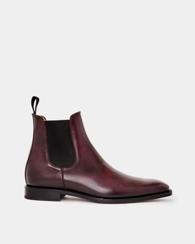 Comfortable to walk Turn Step Museum Oxblood Leather Chelsea Boot