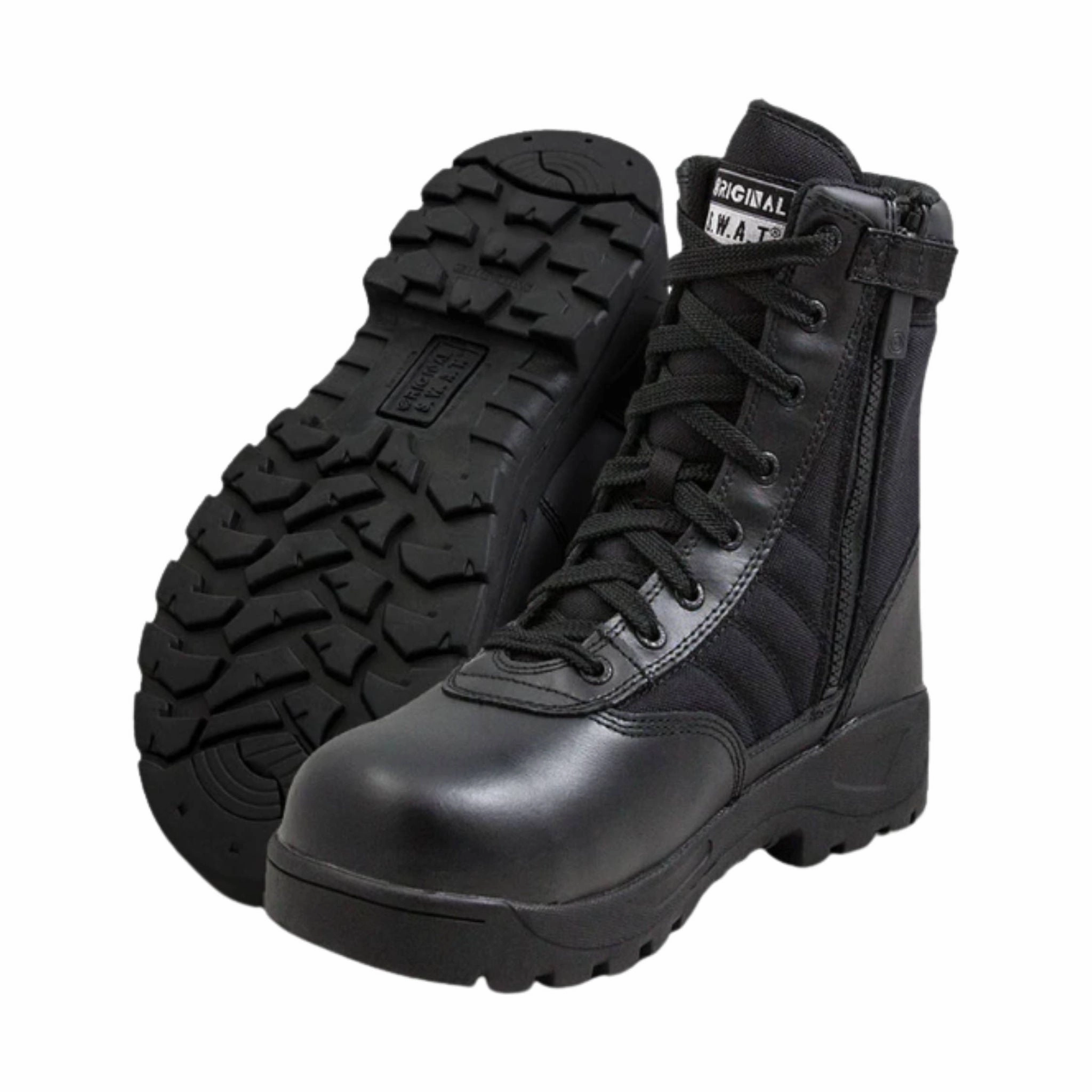 Protective Finish Snow Trekker Energy Return Cushion Original Footwear Men's Classic 9 Inch Side Zip Safety Plus Non Metallic Toe Work Boots - Black