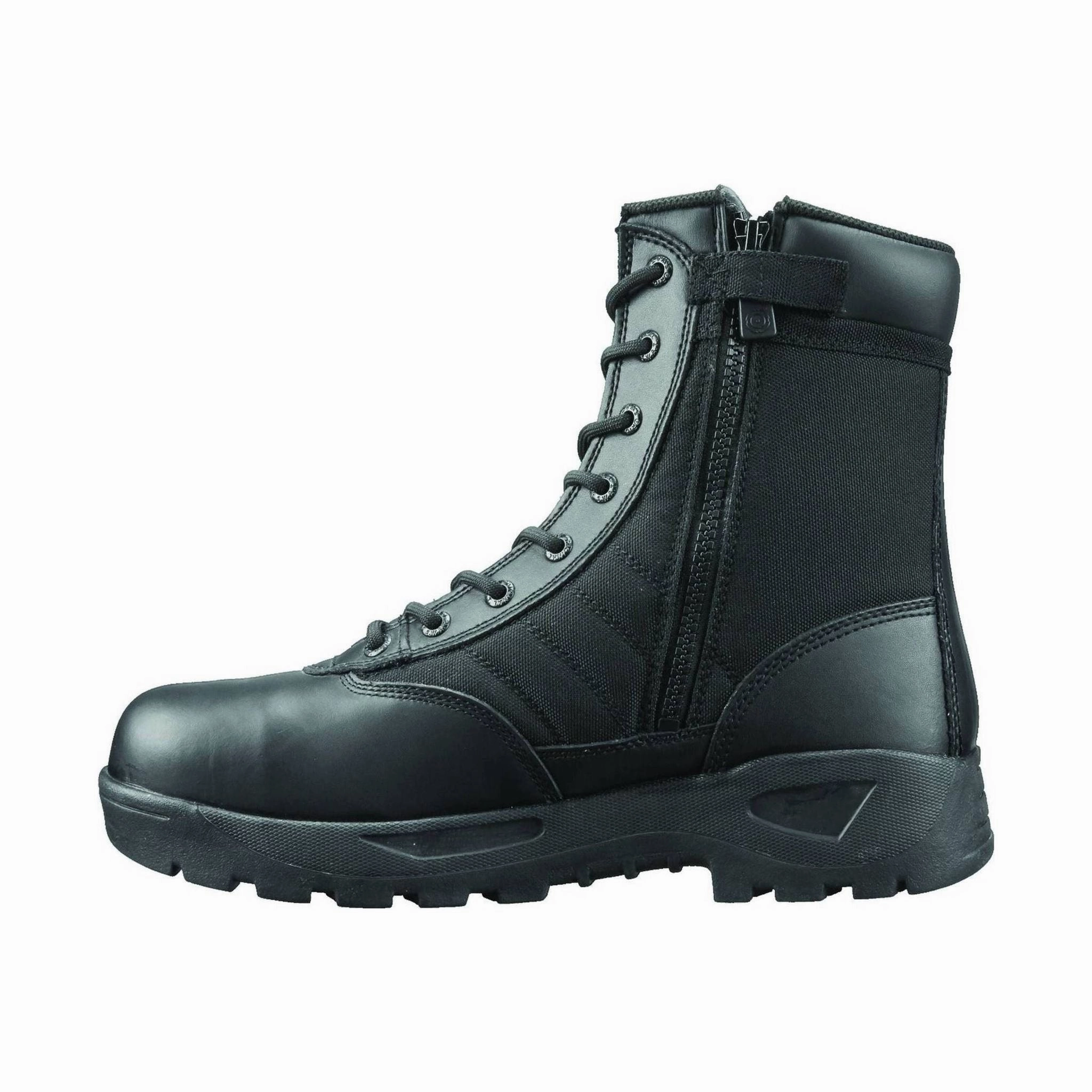 Flat Form Original Footwear Men's Classic 9 Inch Side Zip Safety Plus Non Metallic Toe Work Boots - Black