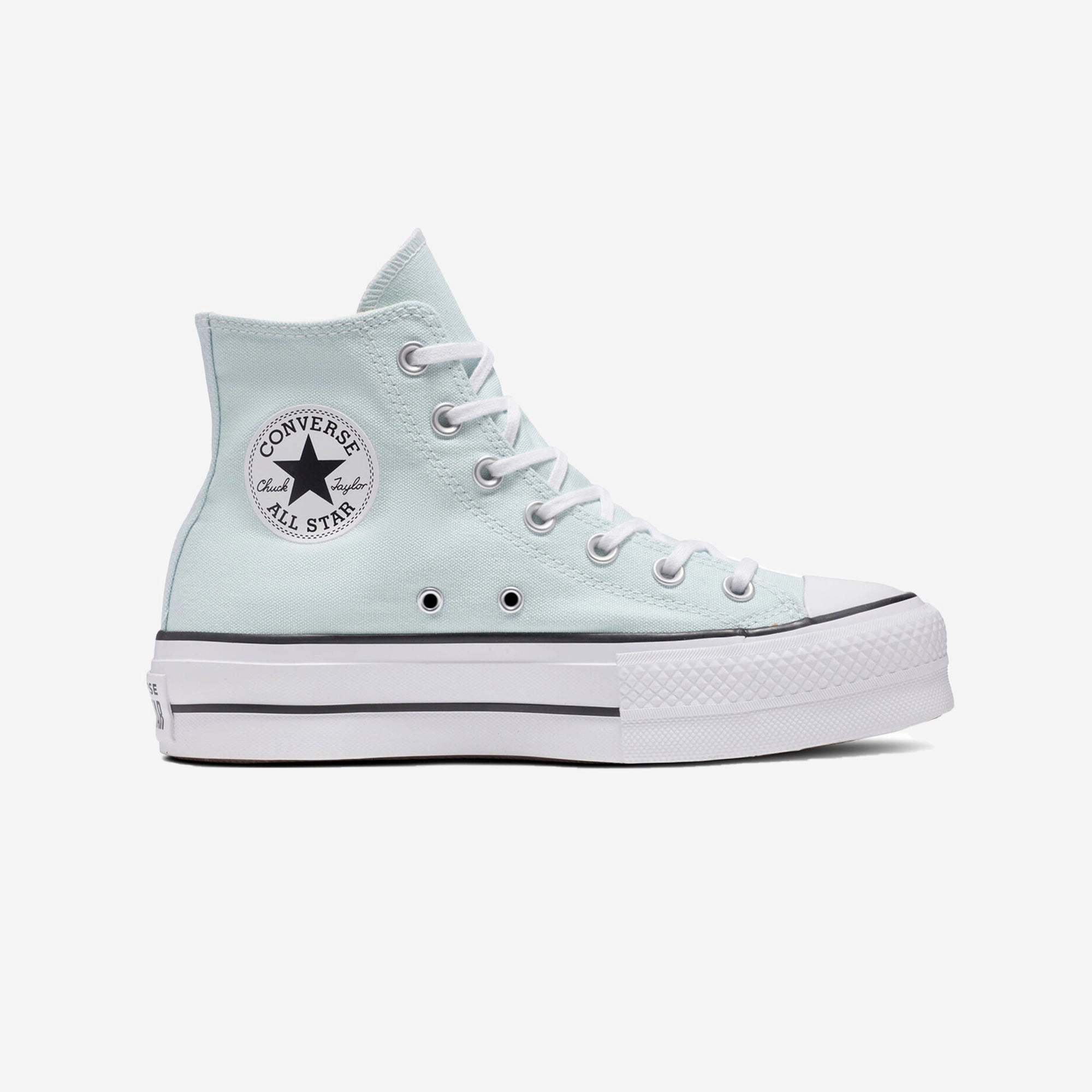 Textured Upper Airflow Optimized Converse | CHUCK TAYLOR ALL STAR LIFT  { WHITE/AQUA BLUE