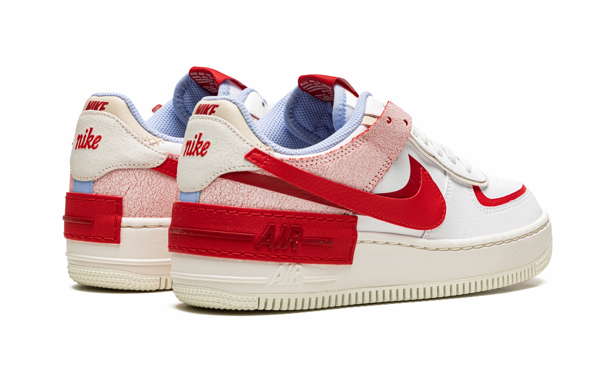 AIR FORCE 1 LO SHADO MNS WMNS "Red Cracked Leather" Every Season Arch Support Design