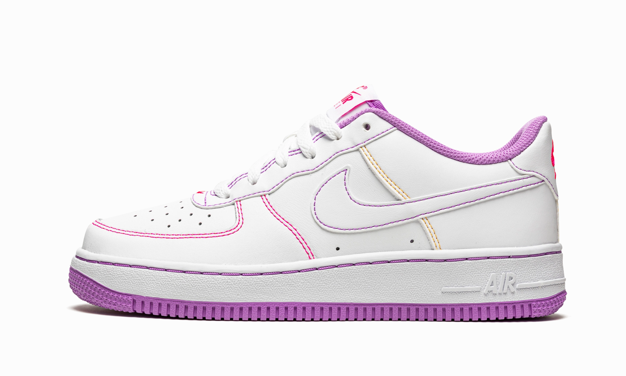 Air Force 1 Low GS "Contrast Stitch - Fuchsia Glow" Creek Walk Slip Easy