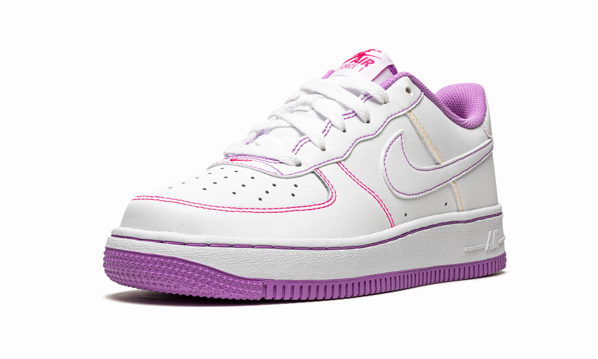 Comfortable Straps Air Force 1 Low GS "Contrast Stitch - Fuchsia Glow"