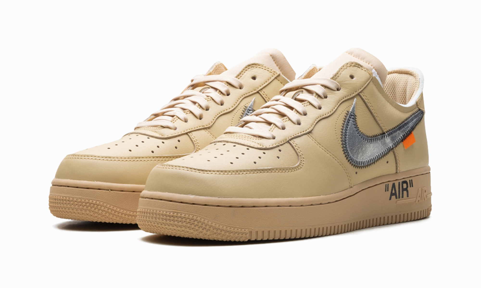 ZipUp Comfortable to walk Air Force 1 Low "Virgil Abloh - Sesame"