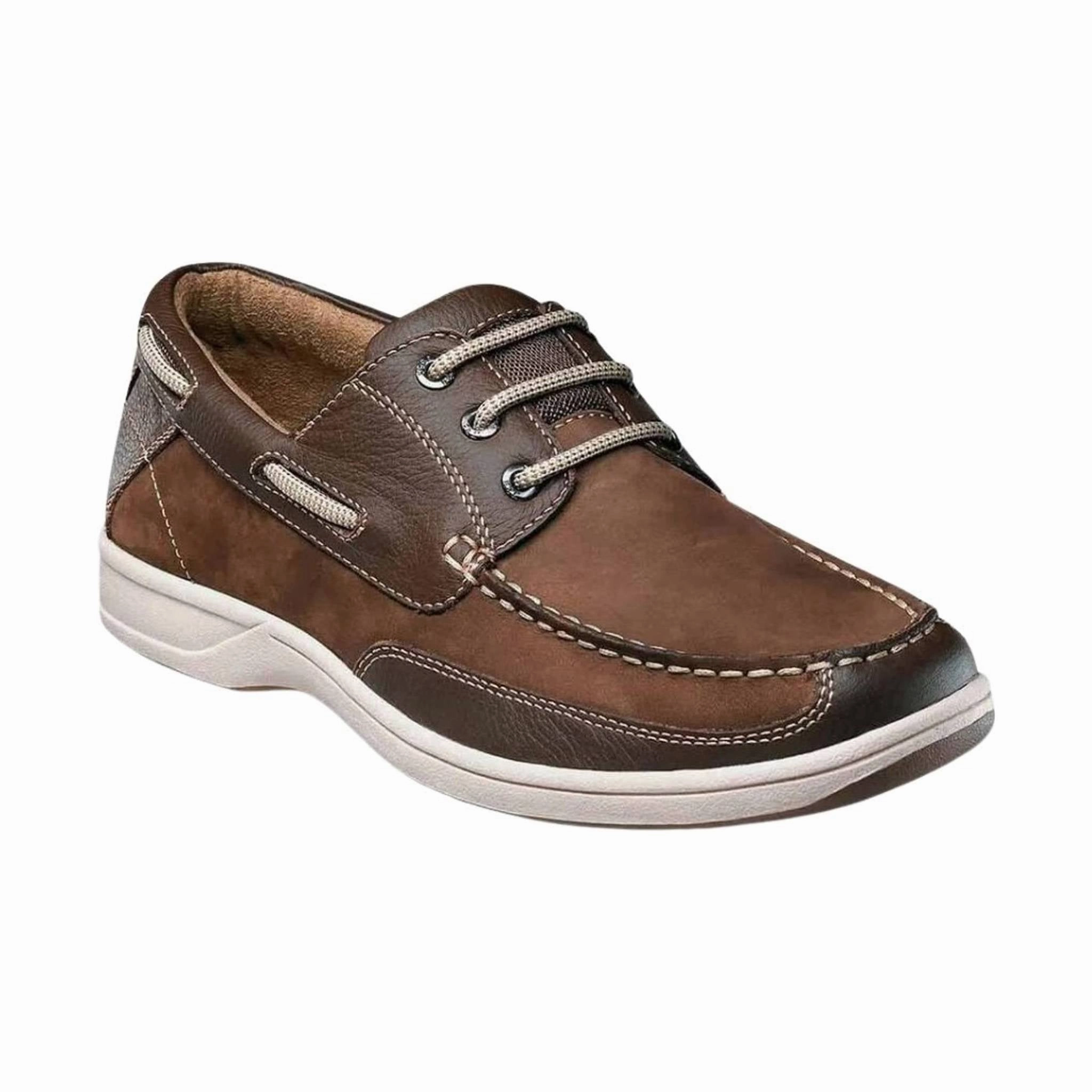Florsheim Men's Lakeside Moc Toe Oxford - Brown Beach Walk Long Hour