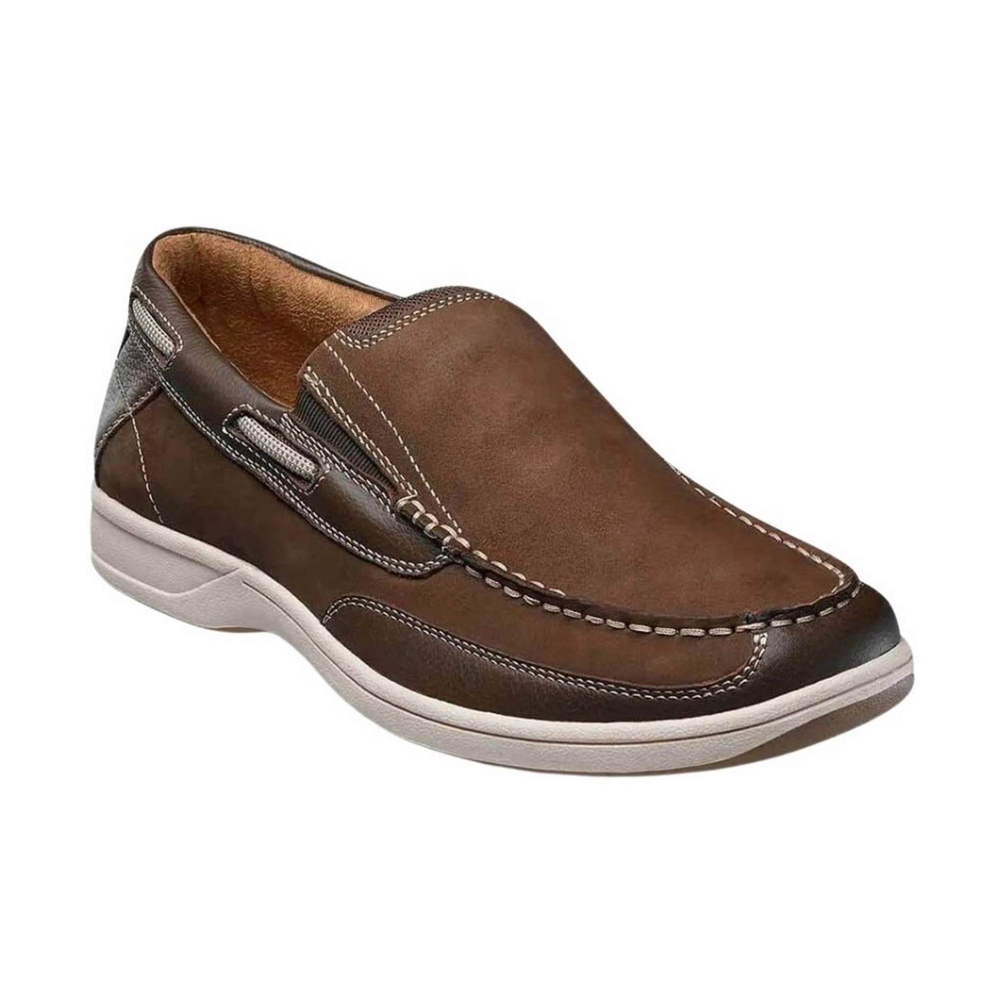Florsheim Men's Lakeside Moc Toe Slip On - Brown Cozy And Stylish Comfortable bend