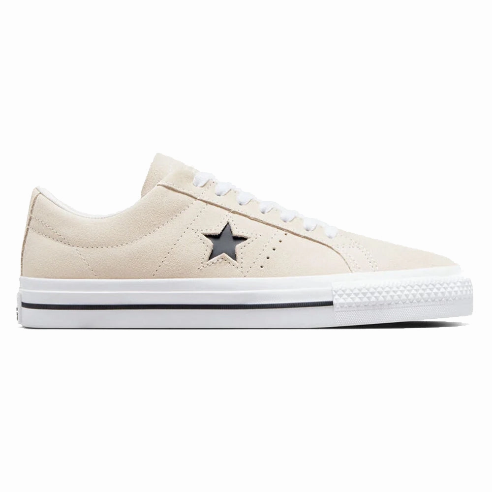 Converse Cons - One Star Pro Suede (Egret/White/Black) Vulcanized Sole Tech Foam Injected