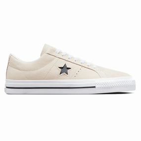Converse Cons - One Star Pro Suede (Egret/White/Black) Tailored grip Durable Mesh