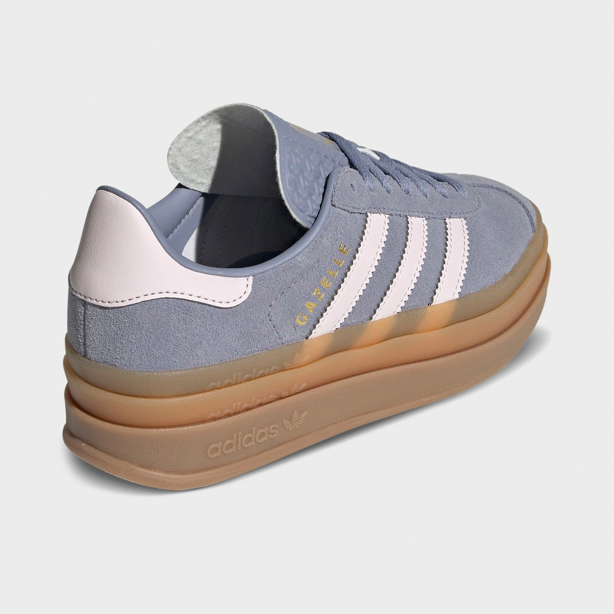 adidas Juniors' Gazelle Bold Silver Violet / Almost Pink - Gum Seamless performance