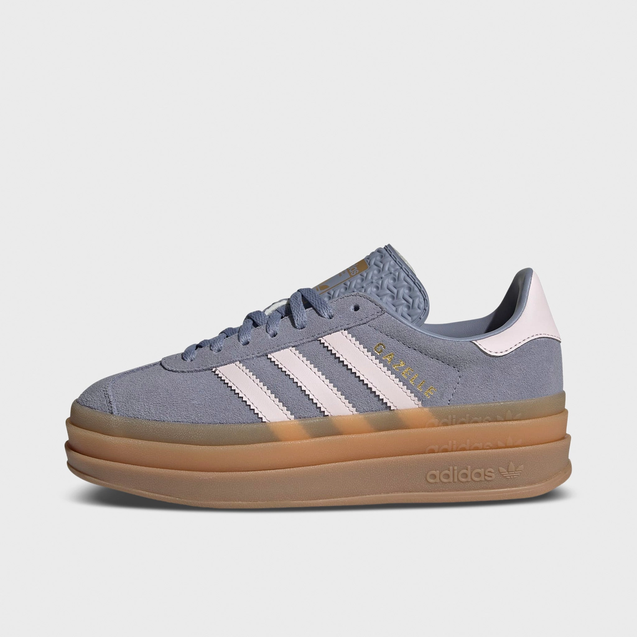 adidas Juniors' Gazelle Bold Silver Violet / Almost Pink - Gum Comfortable Outsole