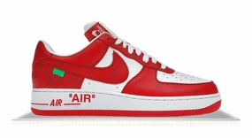 Air Force 1 Low x Louis Vuitton White Red Club Jog Run Meet
