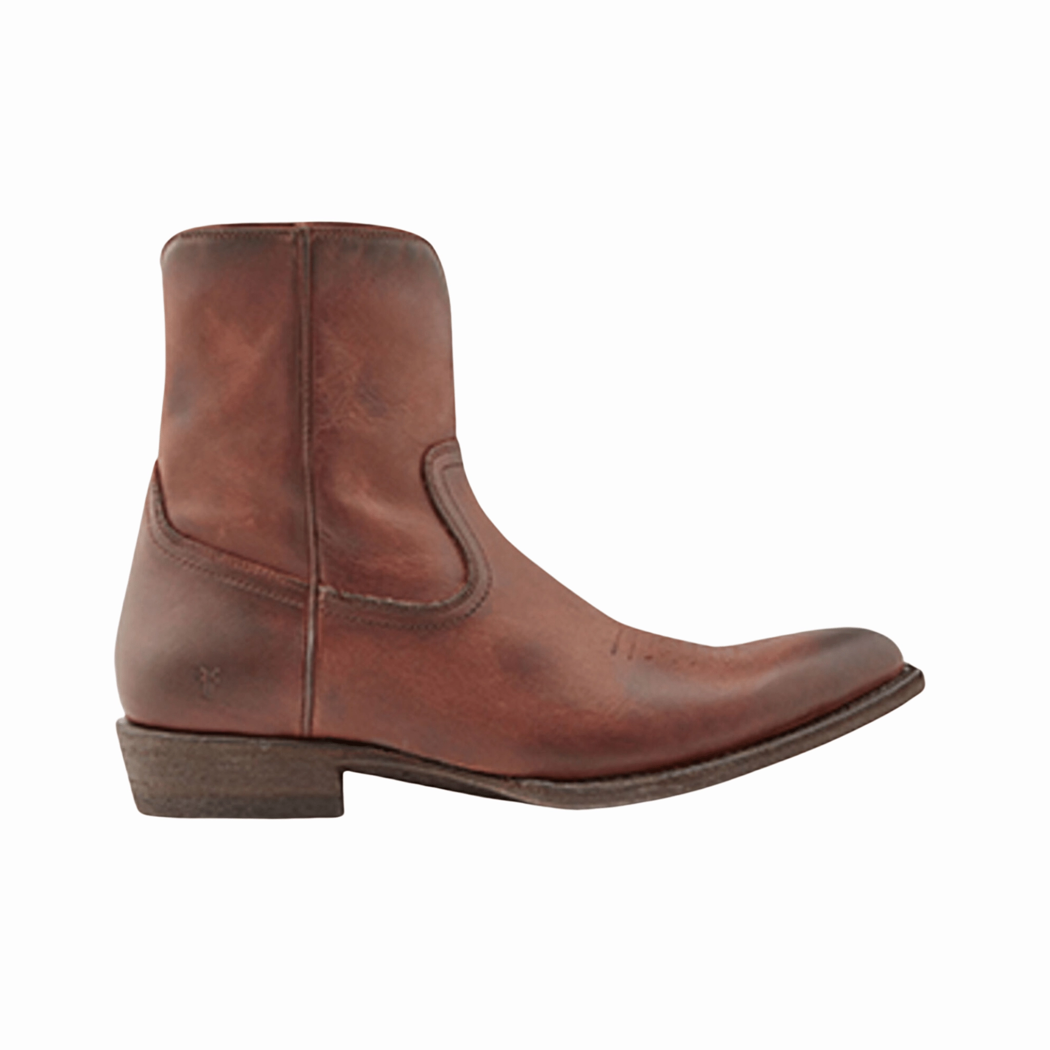 Comfort Gusset Frye Men's Austin Inside Zip Ankle Boots - Cognac