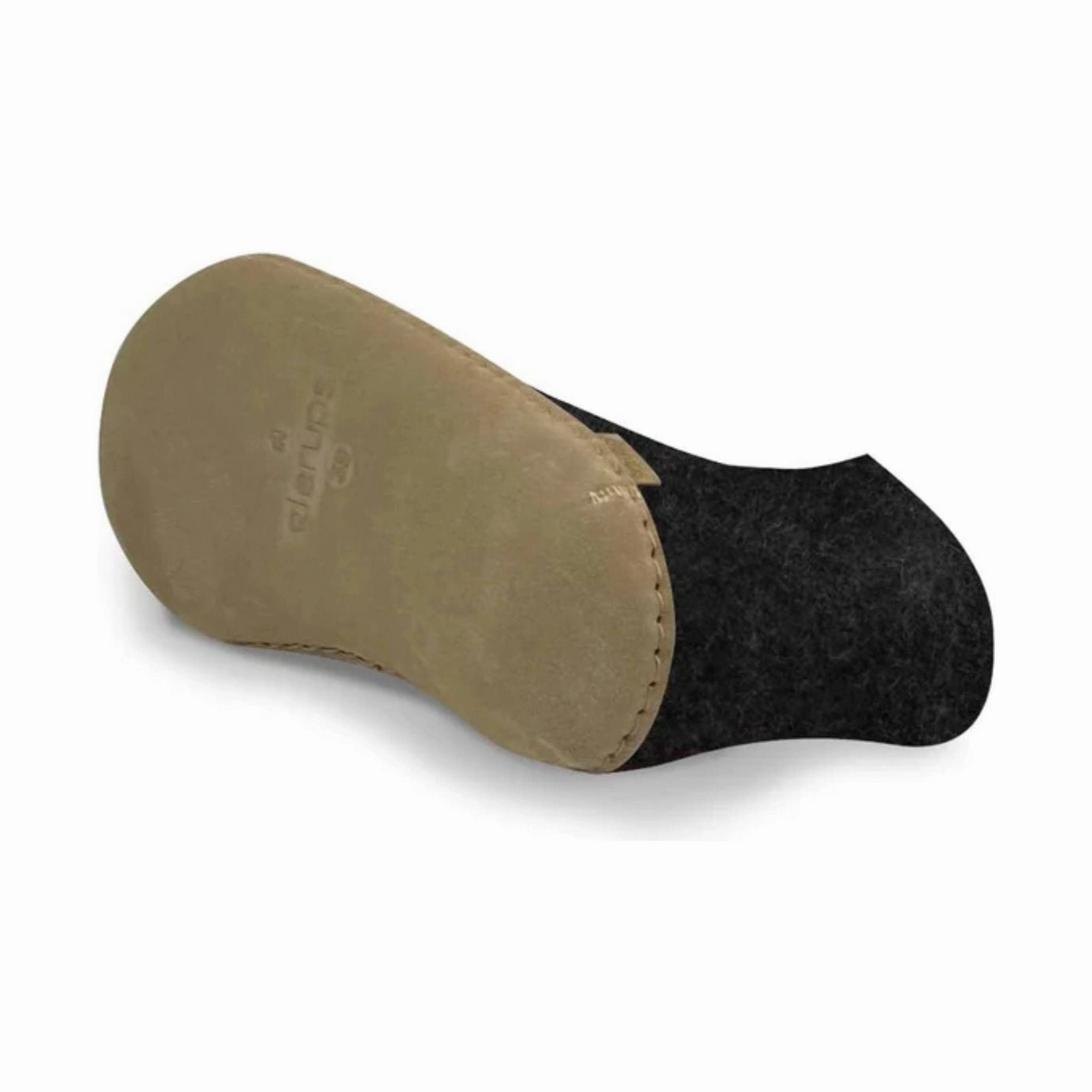 Flexible Midsole Construction Padded Interior Rough Trail Hiker Glerups Boot With Leather Sole Slipper - Charcoal