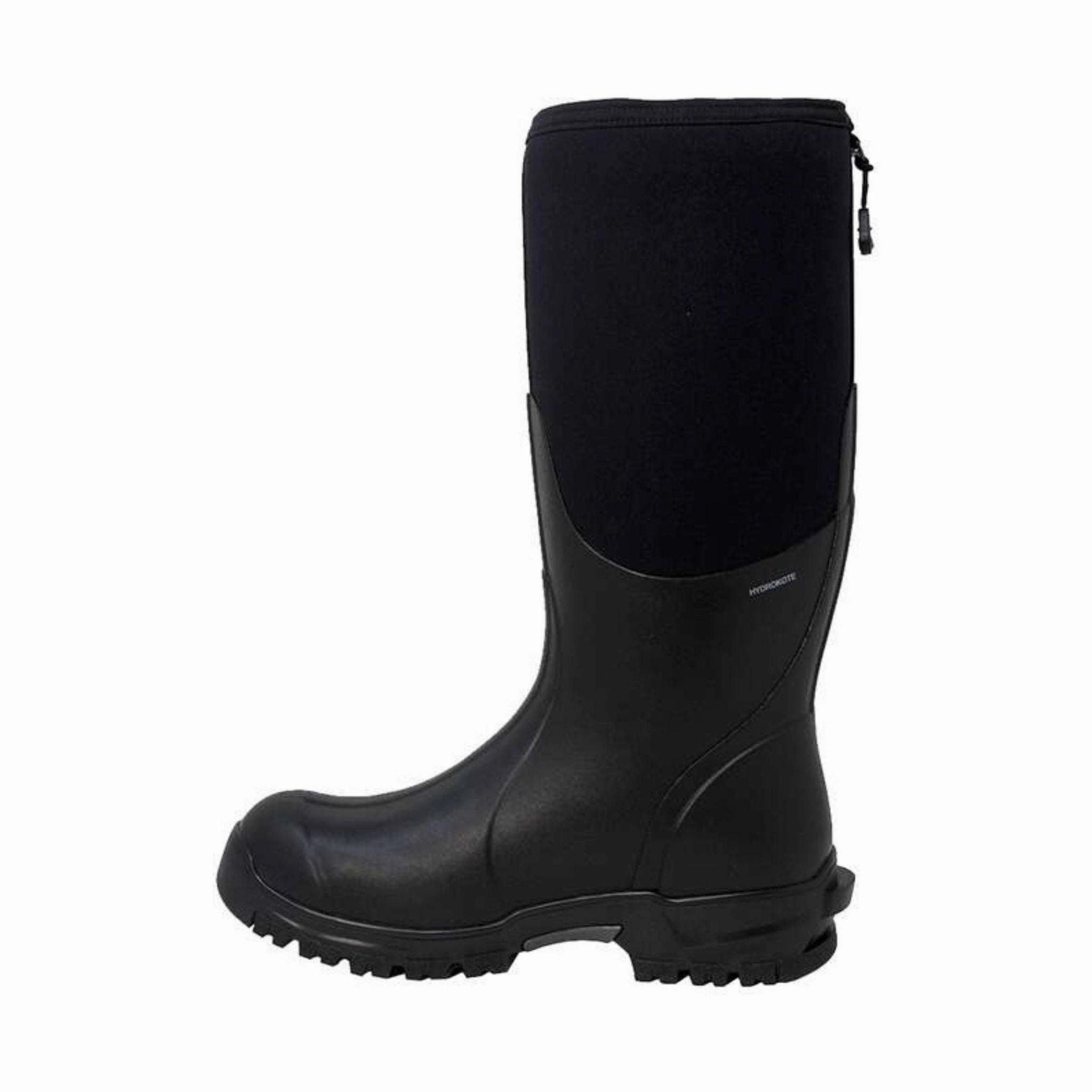 Dryshod Men's Mudcat High Rain Boot - Black ZipUp