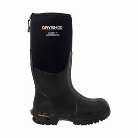 Dryshod Men's Mudcat High Rain Boot - Black Rough Trail Anti Friction