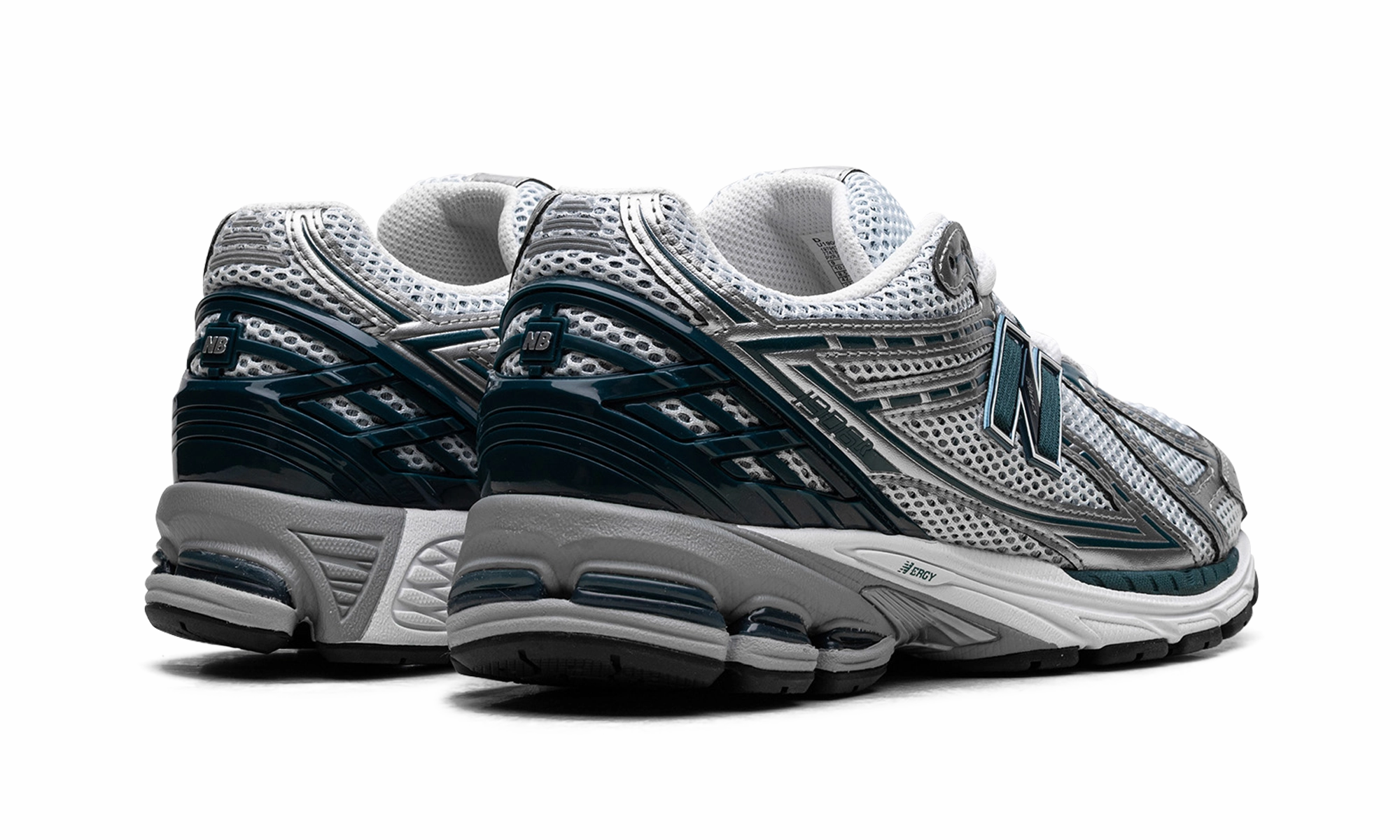 narrow - fit designer running shoes 1906R "Silver Metallic Deep Ocean"