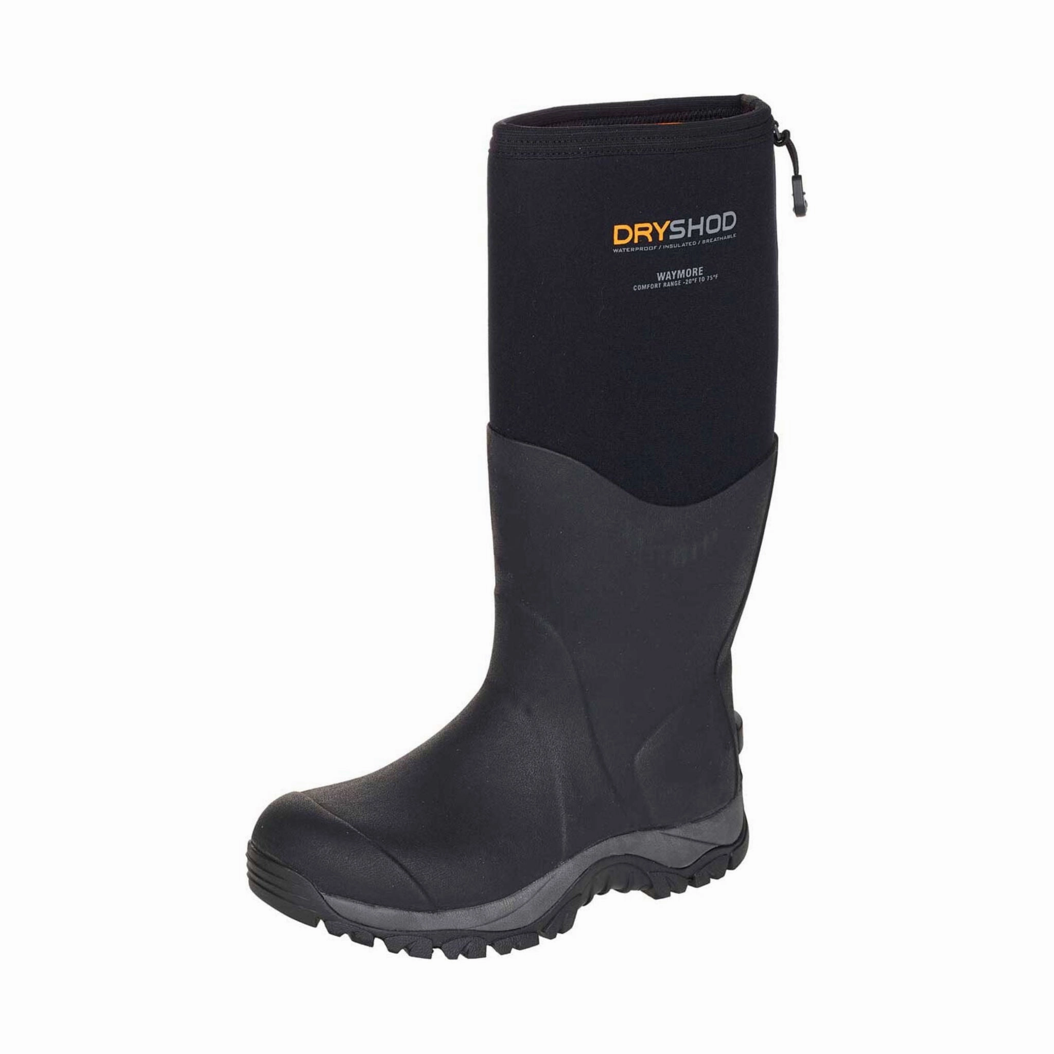 Seamless Comfort Backcountry Camper Adjustable Straps Dryshod Men's Waymore Outdoor Adventure Boots - Black