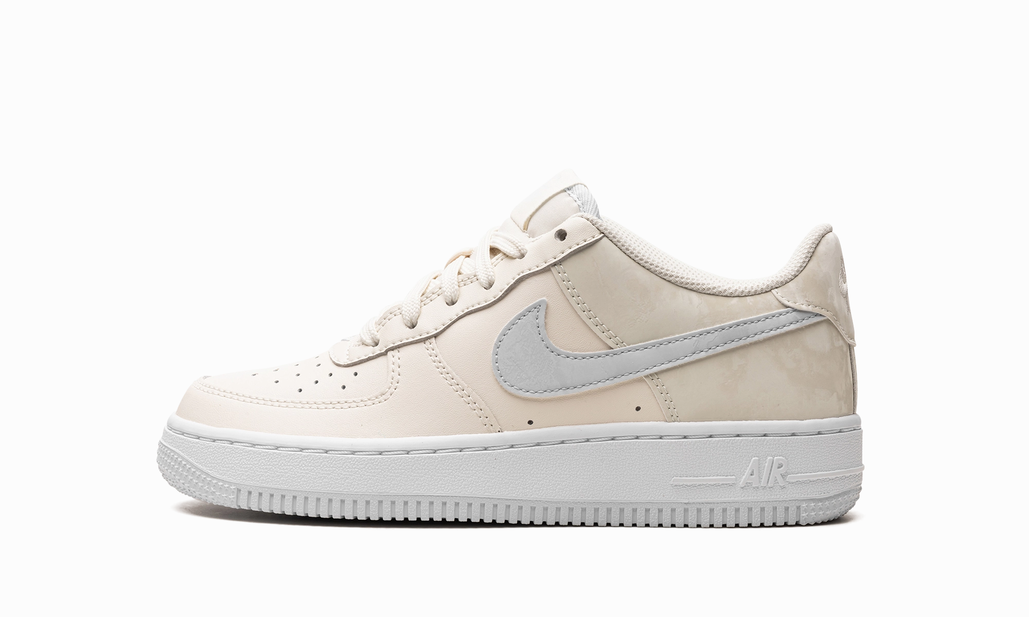Fog Step AIR FORCE 1 GS "Pale Ivory / Sea Glass / White / Football Grey"