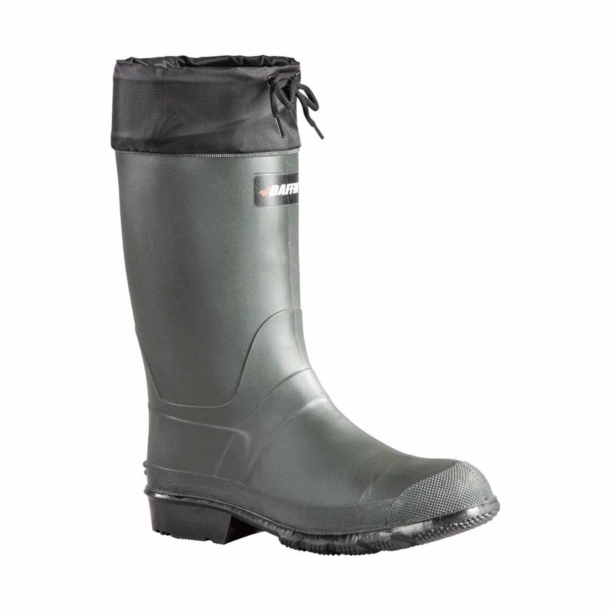 Pull On Style Low Profile Night Travel Baffin Men's Hunter Plain Toe Boot - Forest Green/Black