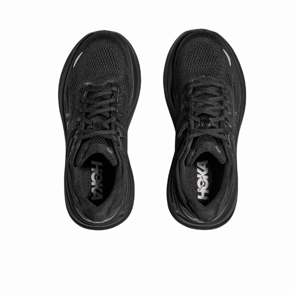 Hoka Women's Bondi 9 Wide Black Comfort Stretch
