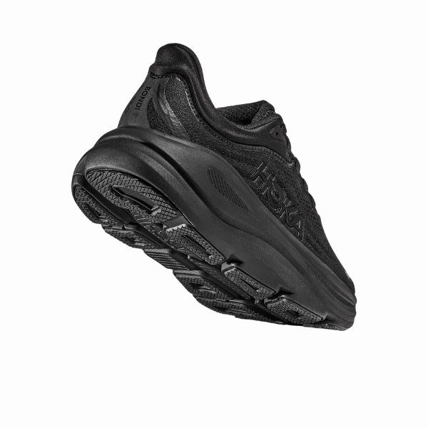 Hoka Women's Bondi 9 Wide Black bulky - feature shoes