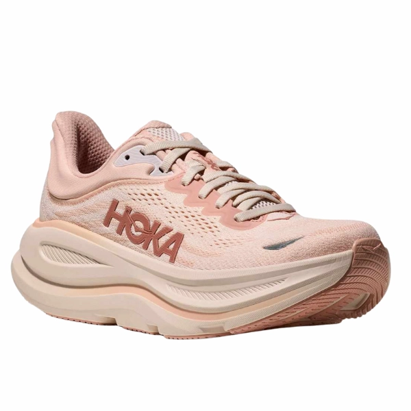 HOKA Women's Bondi 9 Wide Rose/Latte Neutral Ride