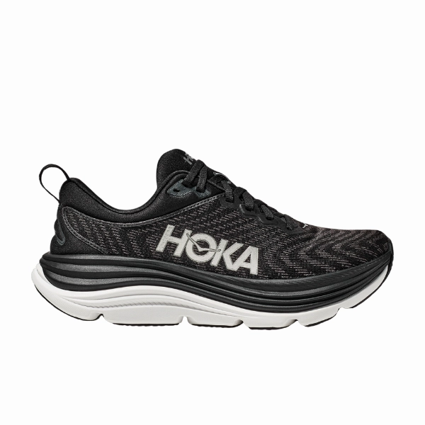 Foot Stabilization cool - down running HOKA Women's Gaviota 5 (Medium) Black/White
