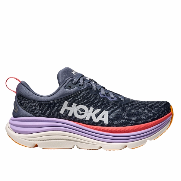 HOKA Women's Gaviota 5 Wide Anchor/Grapefruit Foot Muscle