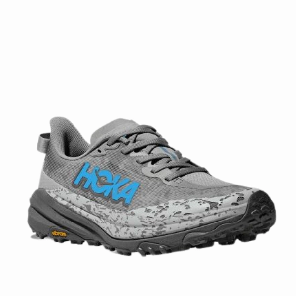 Shock Dissipating Midsole HOKA Women's Speedgoat 6 Stellar Grey/Asteroid Wide