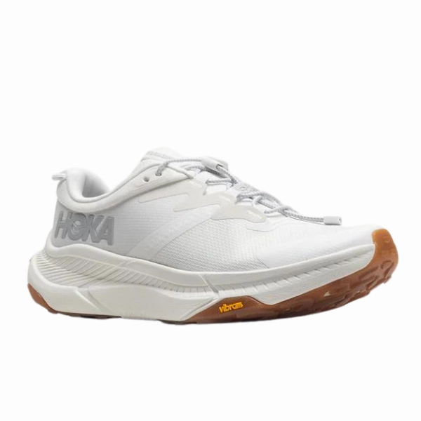 school - run running shoes running in a golf course area shoes HOKA Women's Transport White