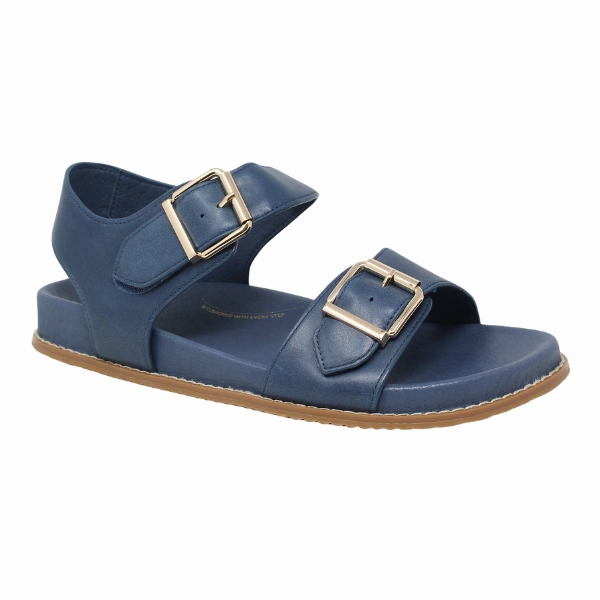Ziera Women's Hastice Blue Leather Strappy Design Durable And Comfortable