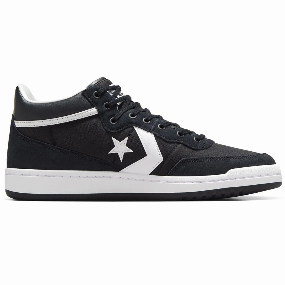Converse CONS - Fastbreak Pro Suede/Nylon Mid (Black/White) Fashion Movement Orthopedic friendly