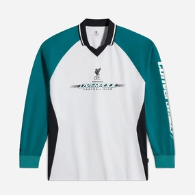 Converse | x LIVERPOOL FC LONG-SLEEVE T-SHIRT { GREEN/WHITE Sport Enthusiast PaddedTongue