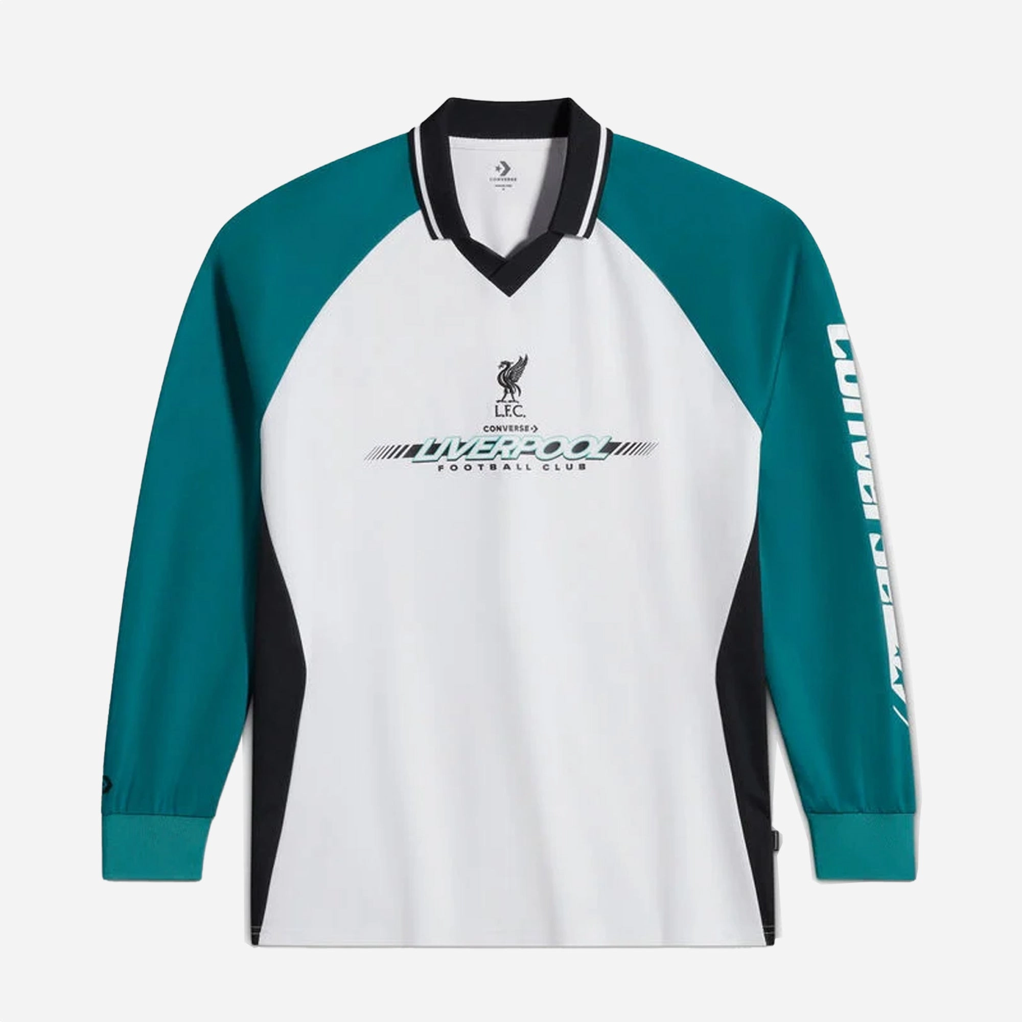Converse | x LIVERPOOL FC LONG-SLEEVE T-SHIRT { GREEN/WHITE Sport Enthusiast PaddedTongue