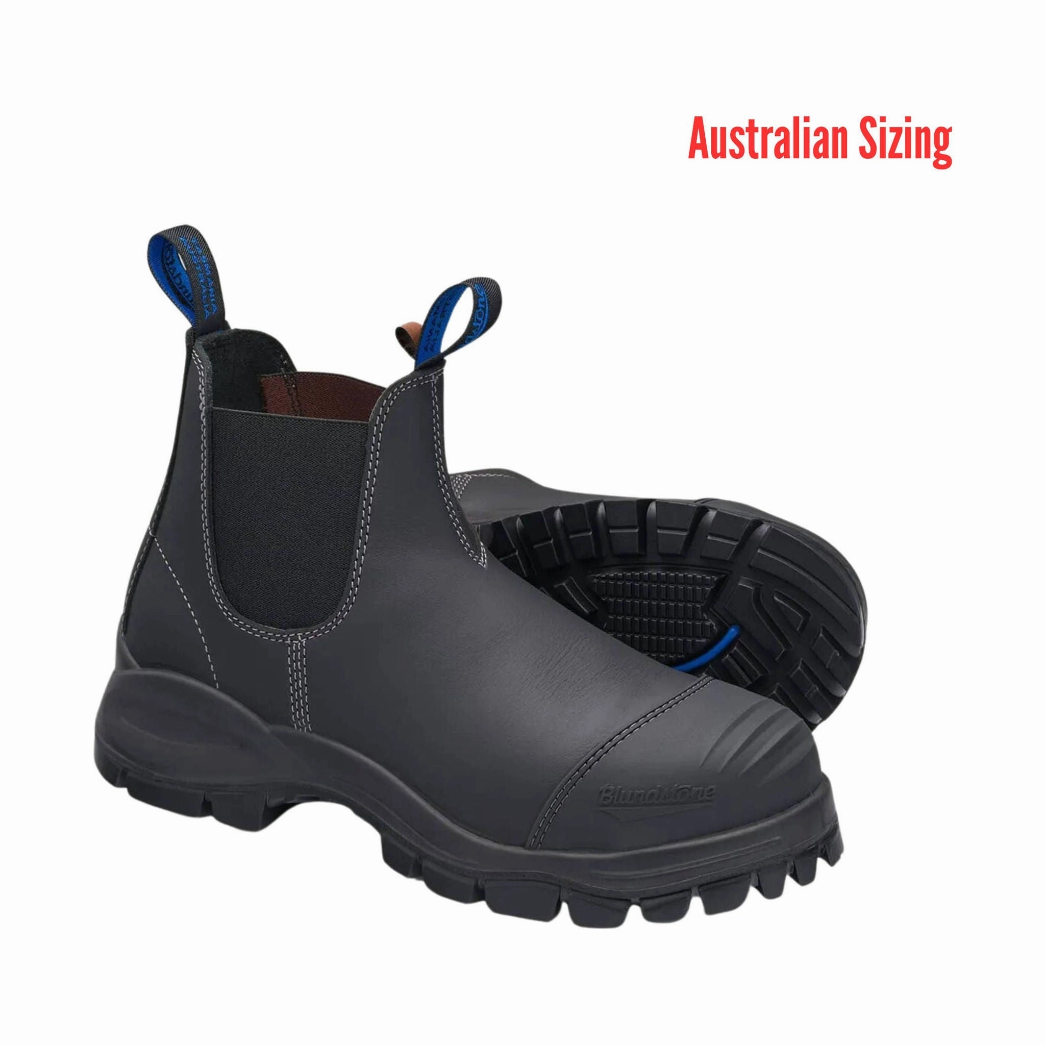 Durable Shell Windy Weather Blundstone Extreme Series Steel Toe Work Boots - Black