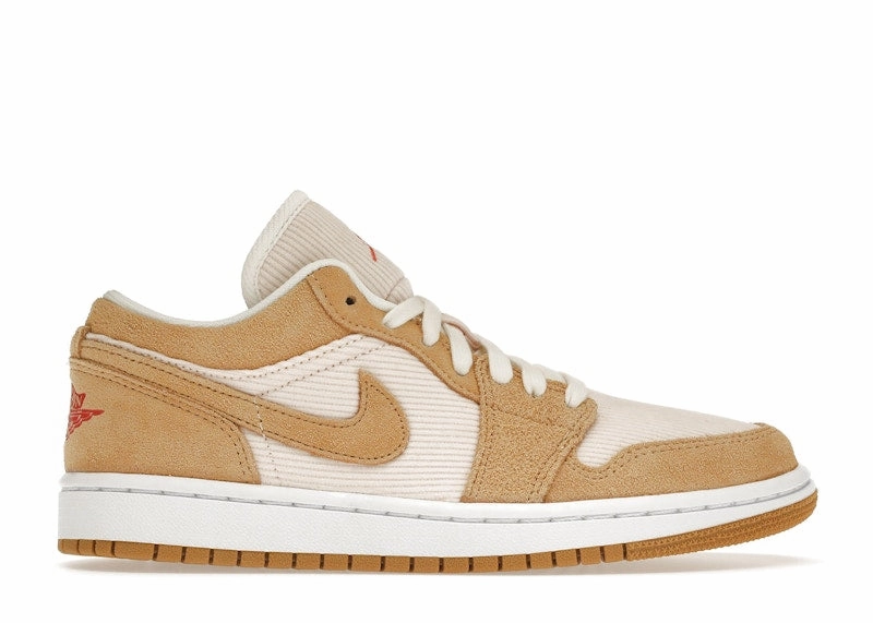 Wear Resistant Outsole Clean Lines Jordan 1 Low Se Twine Orange Quartz Corduroy (Women'S)